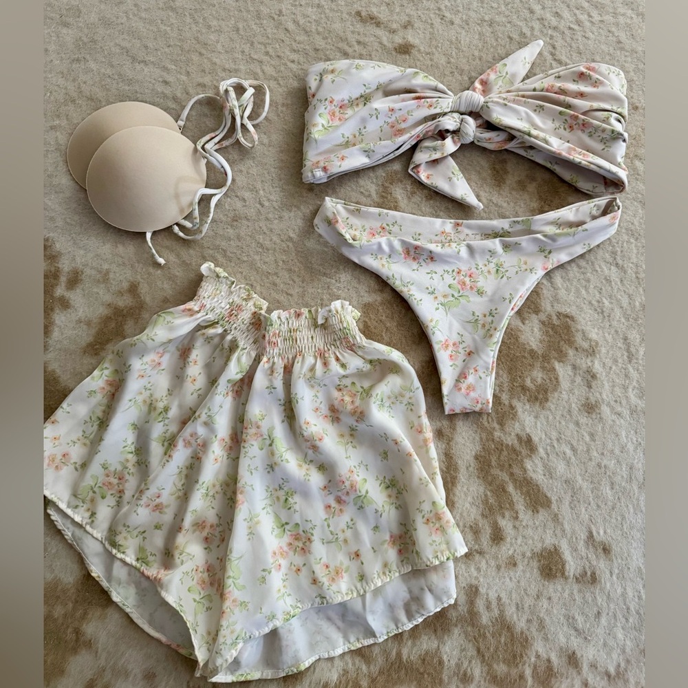 Skatie | Naples Full 3 pc Set- TOP BOTTOM and COVERUP  | Small